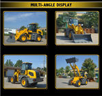 2000kg 55kw Articulated Frame Mini Wheel Loader With Steering