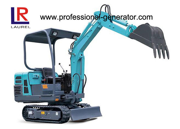 Compact Heavy Construction Machinery , Rubber Small Crawler Excavator