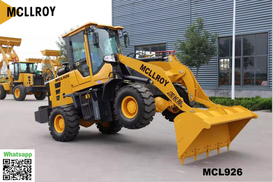 Compact Mini Wheel Loader MCL926 ZL926 30km/H Hydraulic Pilot For Option
